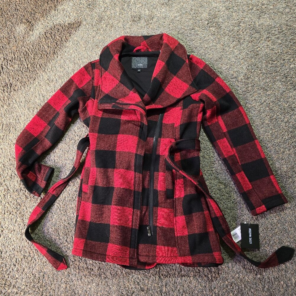 Steve Madden Red Plaid Jacket